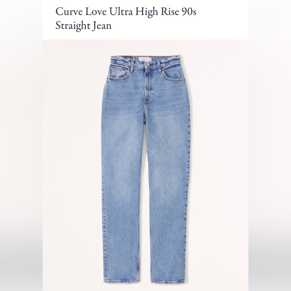 NWT Abercrombie Curve Love Ultra High
Rise 90s Straight Jean Size 24 (00 reg) - Picture 1 of 3